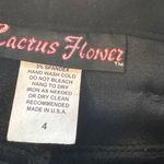 Cactus Flower Modern Wide Leg Pants for Women size 4. Black Photo 5