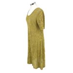 Gudrun Sjödén Open Knit Floral Dress Green Short Sleeve Scoop Neck Size Medium Photo 6