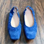 J.Crew • Anya Scrunchie Ballet Flats in Suede square toe Mediterranean Navy blue Photo 2