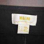 Maeve Anthropologie Slit Split Front Flared Leg Ponte Pants Black Women’s Size 4 Photo 8