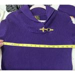 Ralph Lauren Lauren Women’s Purple Long Sleeve 100% Cotton Sweater Size Large Photo 8
