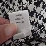 Vintage Casual Corner 90s Black & White Houndstooth Silk Button Down Size 10 Photo 6