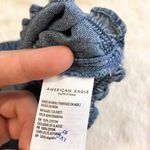 American Eagle NWOT  blue denim ruffle crop top Photo 7