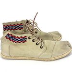 Toms Sand Alarco Desert Boots Boho Chukka Botas Aztec Lace Up Photo 0