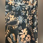 Free People  Clarissa Printed Top in Midnight Juliet Sleeve Tie Back NWOT Photo 4