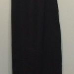 Vintage Gia & Co. Black Crepe Long Formal Skirt with Slit Size 6 Photo 0