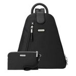 Baggallini Metro Backpack With RFID Phone Wristlet Black - NWT Photo 0