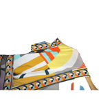 BCBGMAXAZRIA Printed V-neck Short Sleeve Stretchy Multicolor Dress Women's S Photo 5