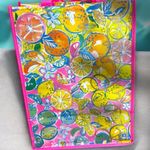Lilly Pulitzer Citrus Print Tote Pink Yellow Green Reusable Shopping Market Bag Photo 0