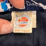 VTG 80s Lace Bow Tie Graphic Pattern Belted Dress SZ M Mad Men Doiley Unique Blue Size M Photo 9