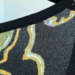 Etro Paisley Printed Stretch Mesh Knit Blouse | Black Multi | 40 (US 4) Photo 5