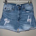 Kancan light wash midrise Denim Distressed Women Shorts size 9/28 #713 Blue Photo 0