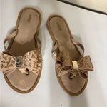 Melissa  Embellished Bow Thong Sandals Sweet Size 8 Pink/Beige Photo 1