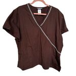 Sb Scrubs 2XG XXL Dark Espresso Top Veterinary Medical Dental Polyester Cotton Photo 0