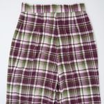 Vintage 70s Sears Purple Plaid Bell Bottom Pants Size 24 Photo 3