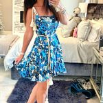 RHODE‎ Casey Dress Medium Blue Photo 3