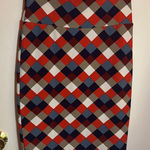 LuLaRoe Argyle Pencil Skirt Knee-Length Workwear Photo 0