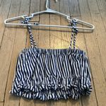 MDS Stripes Blue & White Striped Crop Top Size 0 Photo 8