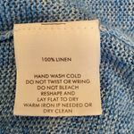 White + Warren V Neck Linen Lightweight Long Sleeve Sweater Pale Blue XS Photo 6