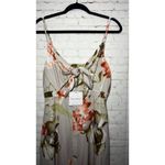 Hello Molly  Sounds Of Summer Maxi Dress Beige Floral Tie Front Button Down L Photo 5