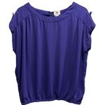 One Clothing Sheer Purple Boxy Blouse Large Photo 0