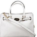 Michael Kors MK Cream Hamilton Leather Womens Purse Bag Tote Shoulder Bag Photo 0