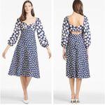 New! Sachin & Babi Melody Floral Crepe Midi Dress Sz‎ 10 $425 Blue Photo 5