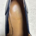 Calvin Klein Womens Ankle Booties Pointed Toe Leather Navy Blue Heel Shoes 8M Photo 6