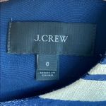 J.Crew  scalloped shift dress blue and cream sz 6 eyelet sleeveless Mini Photo 5