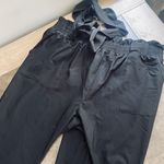 Hanna Nikole Women's Plus Size Cropped Paper Bag Waist Self-tie Belted Pants with Pockets Photo 8