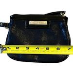 Nine West Wristlet Shiny Black Patent Leather Trim Silver Hardware Cards/ID Glam Photo 2