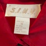 S.I.N.Y Womens Red Long Sleeve Shirt Blouse Size M Fringe Silk Western Size M Photo 4