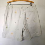 Christopher & Banks Khaki Embroidered Fish Cotton Shorts Photo 3