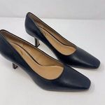 Sam Edelman  Womens Heels Black Leather Rika Kitten Pump Court Square Toe US 8 Photo 0