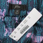 J.Crew NWT Petite Silk Wide Leg in Tiger Navy Jungle Print Belted Crop Pants 4P Photo 2