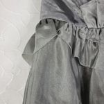 The Limited  Event Women's Dress 6 Silver Strapless Organza Party Prom Cocktail Photo 3