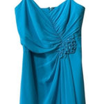 David’s Bridal Bridesmaid Dress Style F15406 Blue Size 8 Wedding‎ Formal NWOT Photo 0