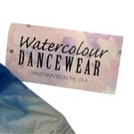 Watercolour Dancewear Hand Painted Blue Silver Sports Bra Top Size S WC219 Photo 3