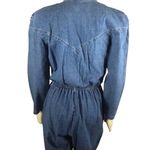 American Vintage torpedo international blue denim V neck jumpsuit size medium Photo 7