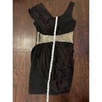 Alexander McQueen VINTAGE SUPER UNIQUE  Black Toga Dress with Gold Size 4 Photo 6