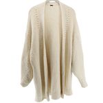Free People  Ivory Tight Knit Cardigan Coastal Resort Cozy Winter Holiday M Photo 1