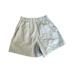 Modern Citizen  Women's Tan Paperbag High Rise Vegan Leather Shorts Size‎ Large Photo 4