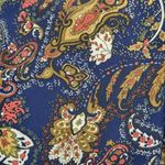 DR2 Navy Paisley Cutout Vneck Blouse Size Medium Blue Photo 2