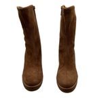 Veronica Beard Women 9.5 Arlo Suede Leather Wedge Boots Hazelwood Tan Brown NWOT Photo 8