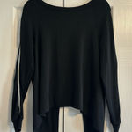 Heroine Sport Black Open Back Sweatshirt with Silver Arm Stripe Photo 0