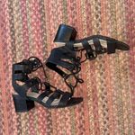 Simply Vera  BLACK LACE UP BLOCK HEEL GLADIATOR SANDALS Photo 2