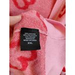 33 Degrees Pink Red Hearts Knit V Neck Cardigan Sweater XXL Photo 4