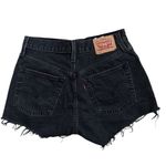 Levi's 501 Original Fit High Rise Button Fly Denim Shorts in Lunar Black Size 26 Photo 6