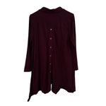 Soft Surroundings  Santa Barbara Tunic Top Womens Sz M Purple Asymmetrical Hem‎ Photo 1