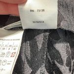 Max Mara  Pants 6 Womens Black Gray Leaf‎ Virgin Wool Silk Blend Straight Leg Photo 8